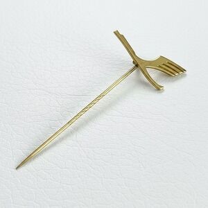 Vintage 1970s Lufthansa‎ Crane Logo Stick Pin Signed Made in Belgium